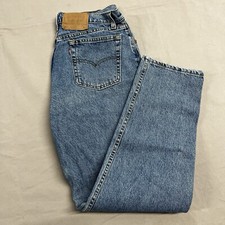VTG 90s Levis 560 Womans Blue Straight Loose Fit Denim Jeans Size 13 USA Made