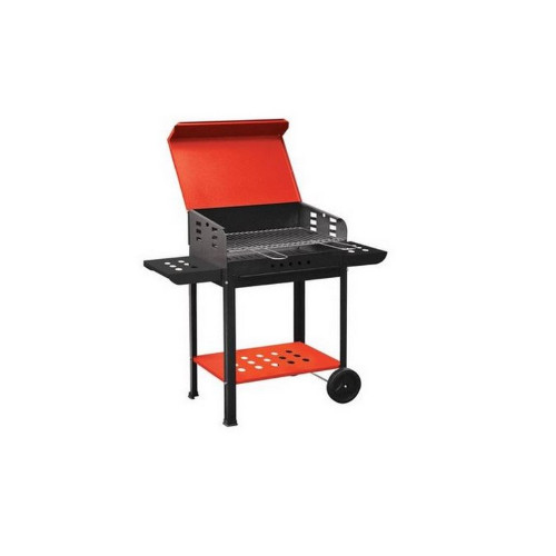 Barbecue a Carbonella Vanessa in Acciaio: Griglia Regolabile e Ruote