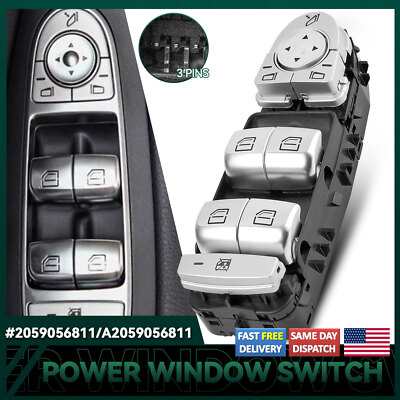 Driver Side Power Window Switch A2059056811 For Mercedes C300 C350e GLC300 W205