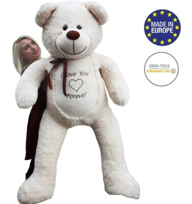 ODOLPLÜSCH Plüsch Teddybär 170 CM BIG XXL Riesen bär Kuscheltier Stofftier GESCHENK BEIGE
