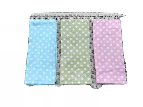 Kitchen Towels PolkaDot BluePinkGreenPastel Spring Lotof3 IndiaKohl'sNEW!MAY2020 - Picture 2 of 5