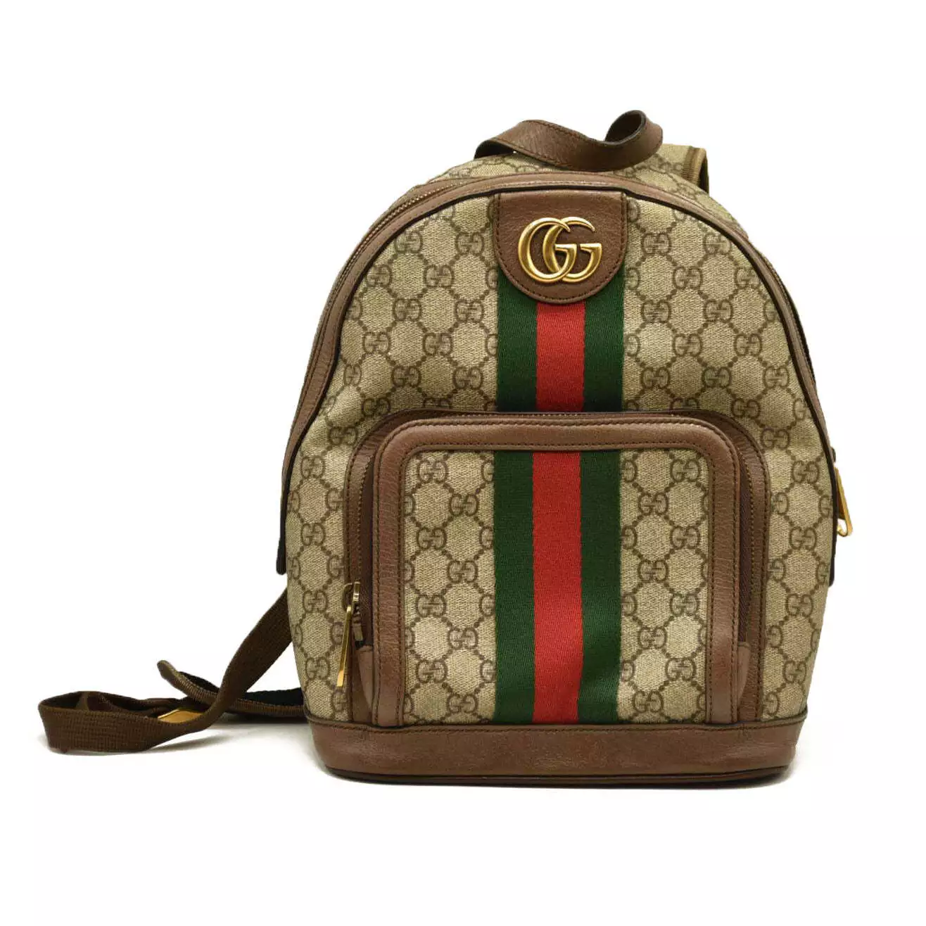 Gucci GG Supreme monogramme toile de veau petit sac à dos Ophidia Day beige ébène Ne