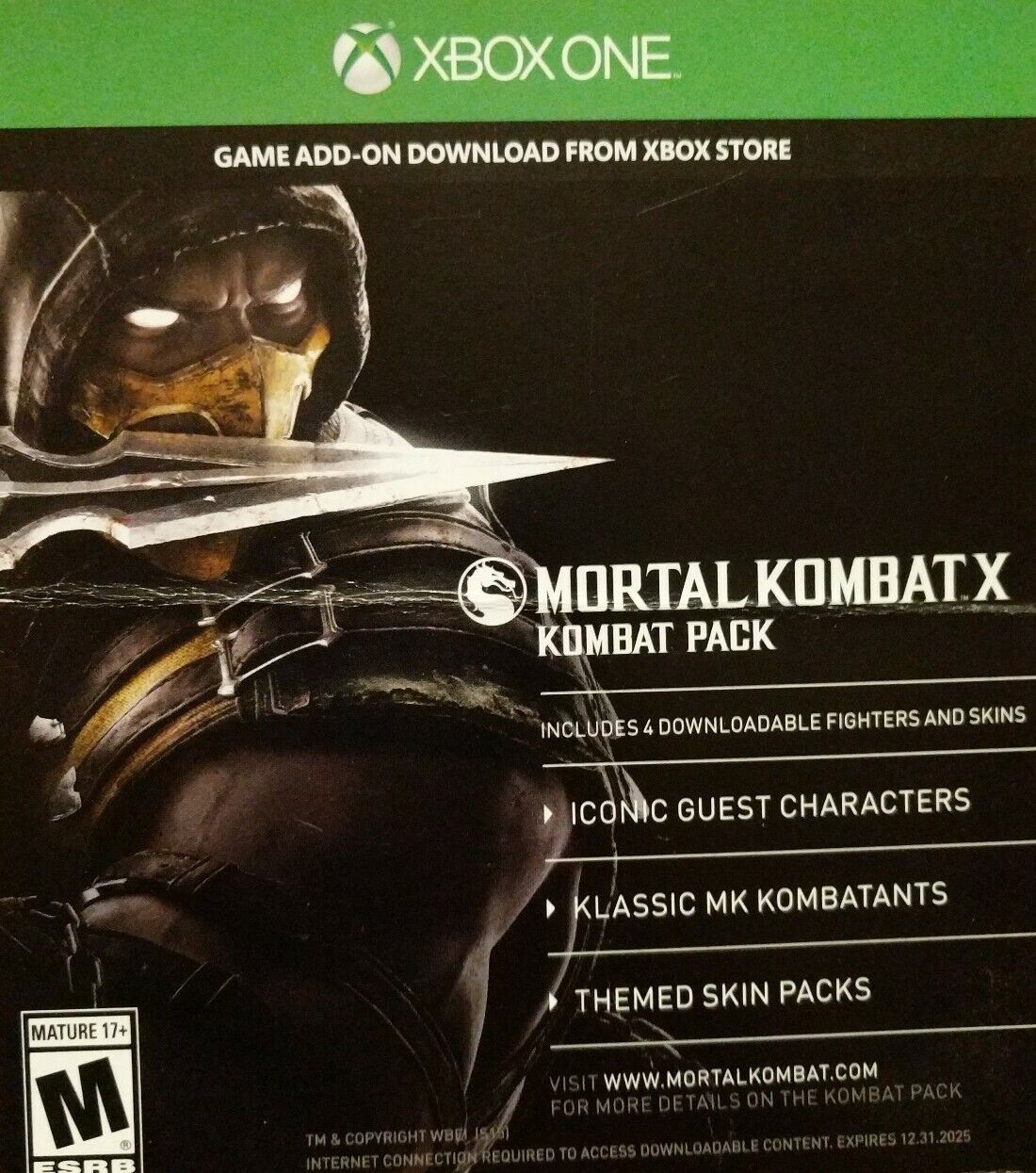 Mortal Kombat X: Kombat Pack XBOX One [Digital Code] 