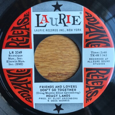 Hoagy Lands Friends And Lovers Don t Go Together 45 RPM Vinyl Record Promo VG+