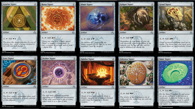 MTG Signets set - Ravnica Guilds (10 Cards, 1x Each) Commander - Magic MTG Set