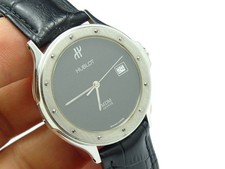 HUBLOT MDM Men's 36mm Classic Black Dial Authentic Designer Wristwatch