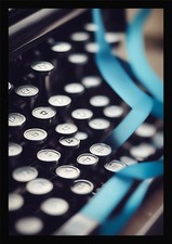 Serene Vintage Typewriter Framed Wall Art Poster Canvas Print Picture thumbnail