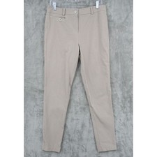 Worth New York Pants 8 Skinny Leg Stretch Career Classic Minimalist Trouser Tan