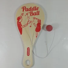 Schylling Brand Classic Paddle Ball Game - Retro Wooden Ping Pong Fidget Toy
