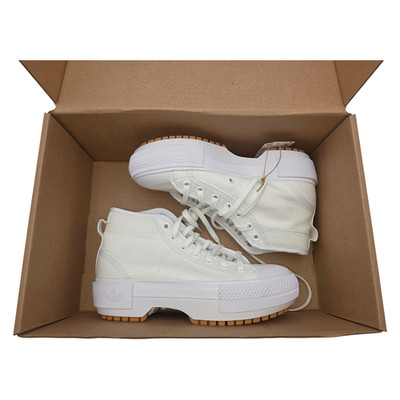 adidas Nizza Trek Shoes Women s Size 5.5 White Canvas Platform 