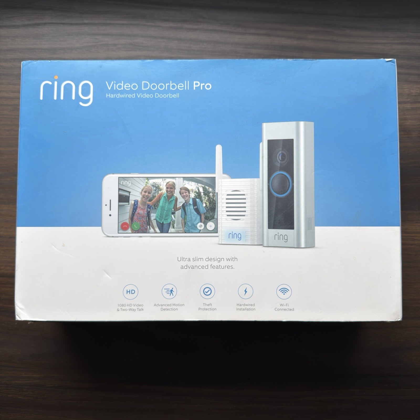 Ring Video Doorbell Pro and Chime Pro Bundle - Satin Nickel New