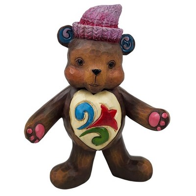 Jim Shore Heartwood Creek Teddy Bear 4'' Mini Figurine 2015 #4025848 Hand Painted