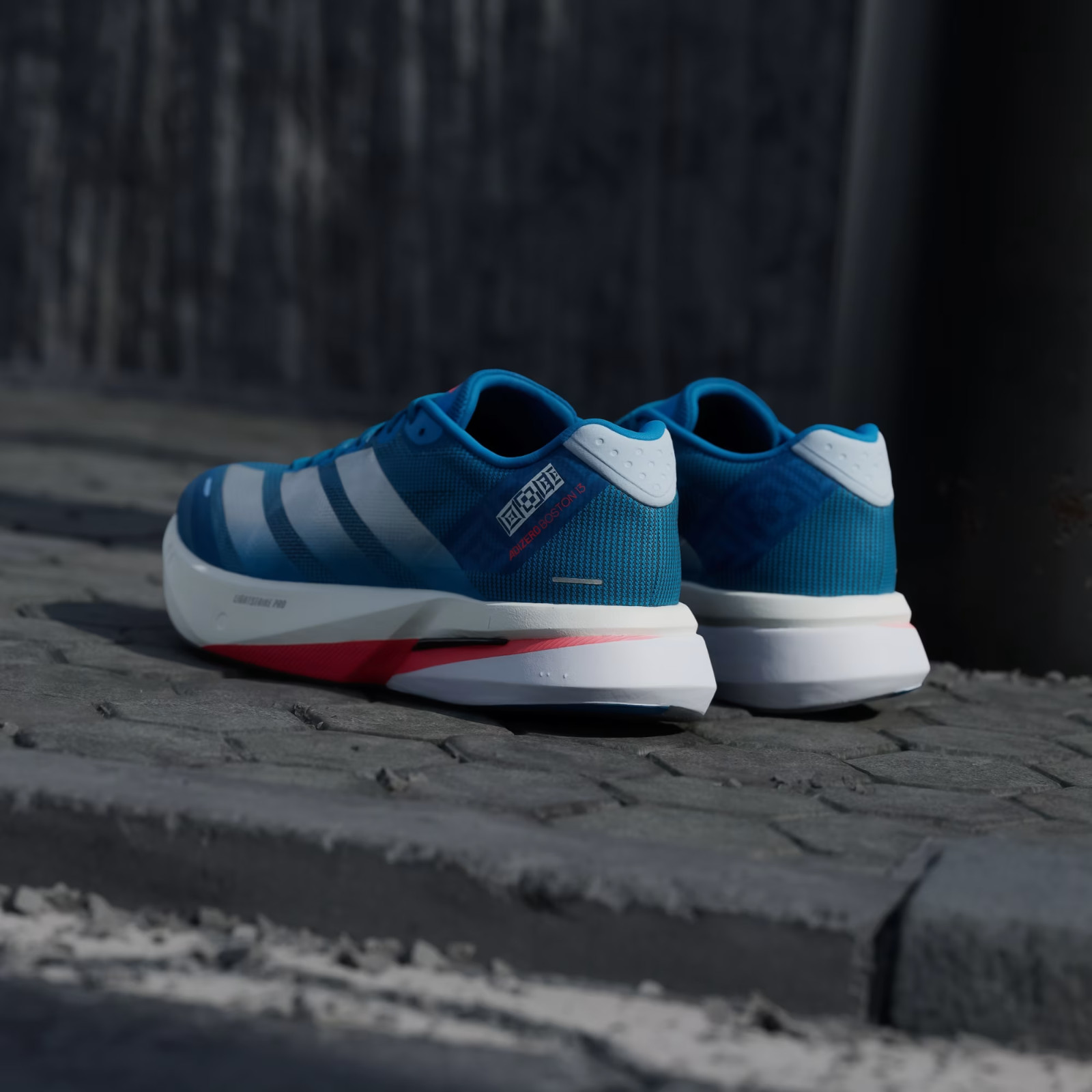 Adizero Boston 13 Men's Shoes in Solar Blue/Silver Metallic/Dark Solar Blue image 4