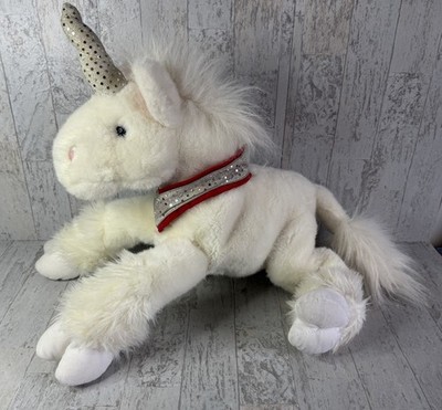 Commonwealth Toys R Us Plush Unicorn 26  Large White Red Silver Collar Stuffed