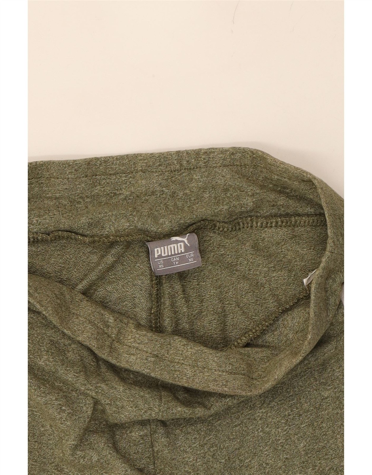 PUMA Womens Graphic Leggings UK 6 XS  Khaki Colourblock DJ20 image 3