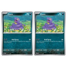 2 Card Pokemon TCG Collection - SV: Scarlet & Violet 151 - Ekans 023/165 LP
