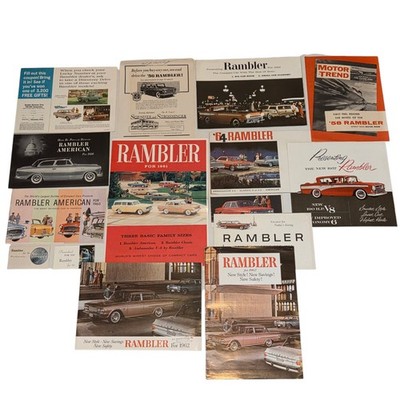 Rambler Dealer Brochure Lot AMC Nash Hudson  VTG Sales Literature Catalog OEM