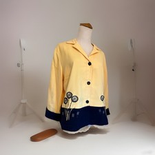 Sag Harbor women 12 button Down shirt Yellow ...
