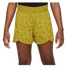 Nike Girl's DriFit Knit High-Rise Shorts Little Kids/Big Kids Large Green