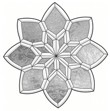 12"X 12" Clear Glass Bevel Cluster Gluechip BC319GC