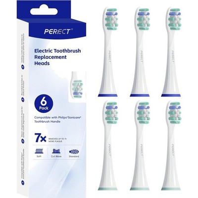 Ersatzzahnbürstenkopf 6er Pack kompatibel Philips Sonicare weich DuPont
