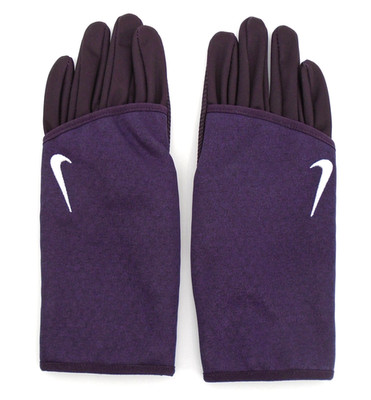 Nike Therma Sphere Gloves Women's Medium Abyss Heather/Port Wine/White