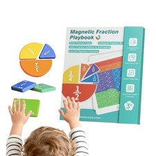 Magnetic Fraction Educational Puzzle, Tiles & Fraction Circles Set Learning Toys