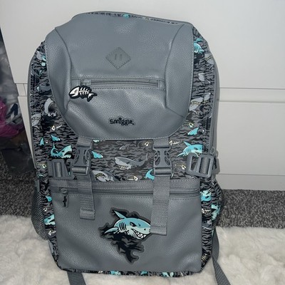 Jungen Smiggle Sharks Rucksack Schulrucksack Tasche Grau  