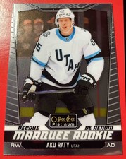 2024-25 O-Pee-Chee Platinum Aku Raty #211 RC Marquee Rookie Hockey Club