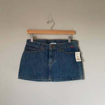 Vintage Paul Frank y2k 2000's Micro Mini Denim Skirt Blue Women's