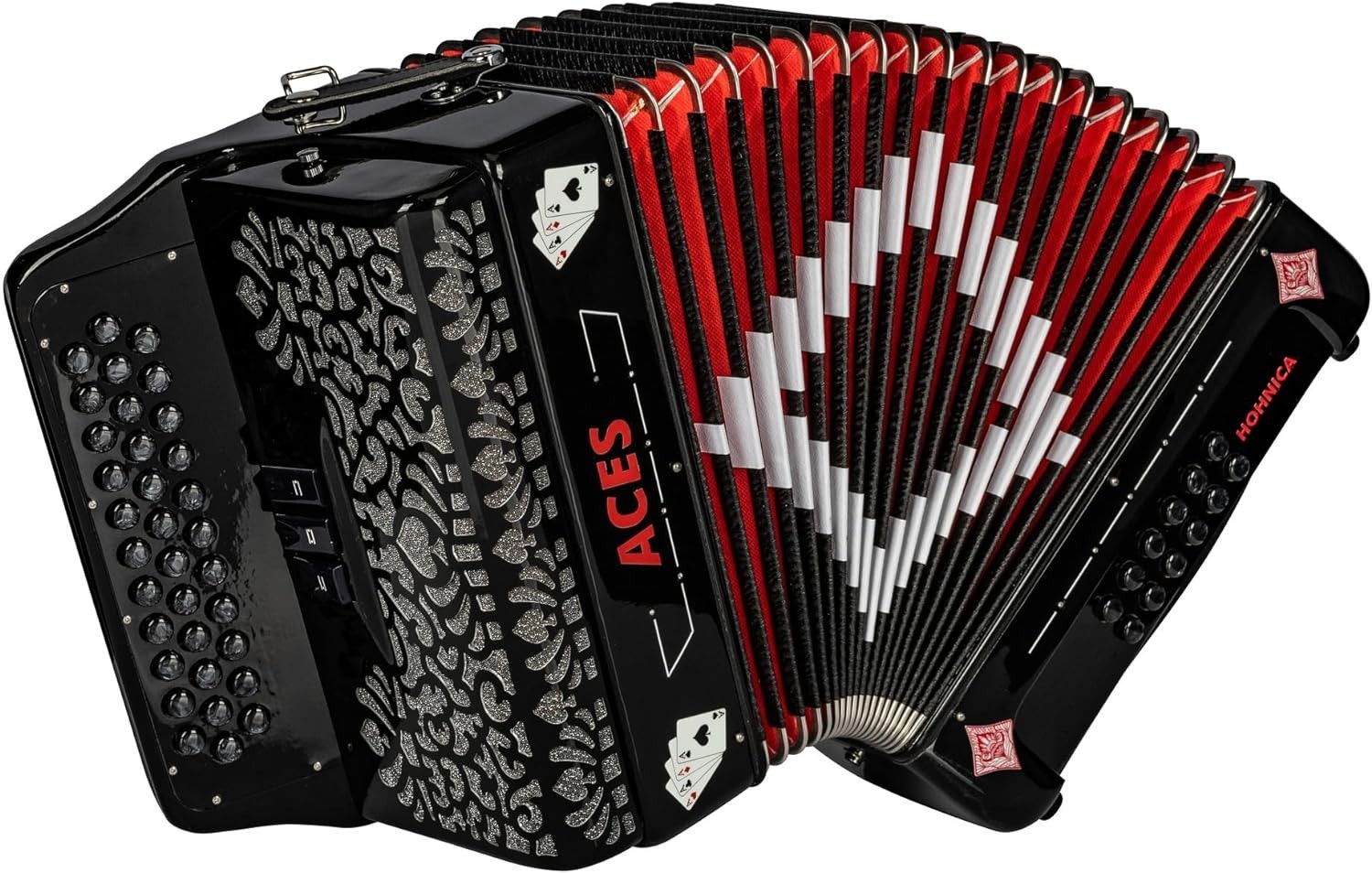 Hohner Aces II Model Diatonic Accordion Key of EAB with case and straps 321590₽