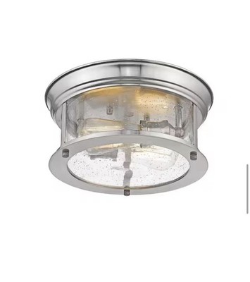 Z-Lite Sonna 2 Light Small Flush Mount, Brushed Nickel - 727F10-BN