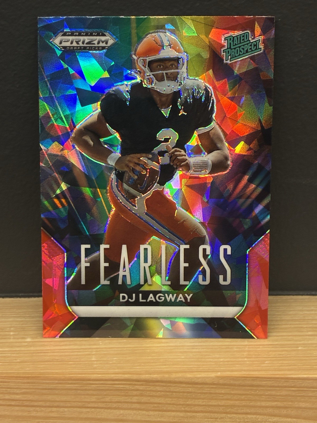 2024 Panini Prizm Draft Picks DJ Lagway #F-DLY Fearless Red Cracked Ice Prizm