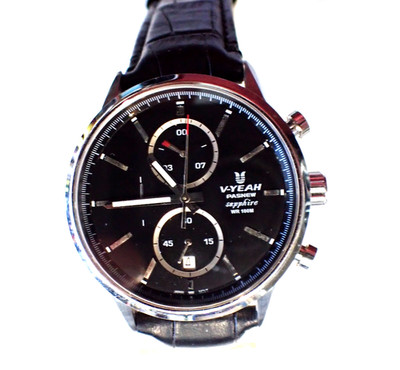 V-YEAH HERREN UHR, MULTI/CHRONO & DATE SAPHIRGLAS, BEG, SEHR GUTE FUNKTIONEN