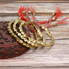 Tibetan Copper Beaded Bracelet Good Luck Friendship Wealth Healing Handmade Gift