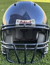 Riddell Football Helmet - Adult Medium 2010 - Blue w/Black Facemask