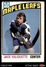 1976 O-Pee-Chee NHL #294 Jack Valiquette Maple Leafs 2 - GOOD