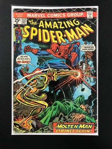 Amazing Spider-man #132, GD/VG 3.0, Molten Man; Marvel Value Stamp Intact