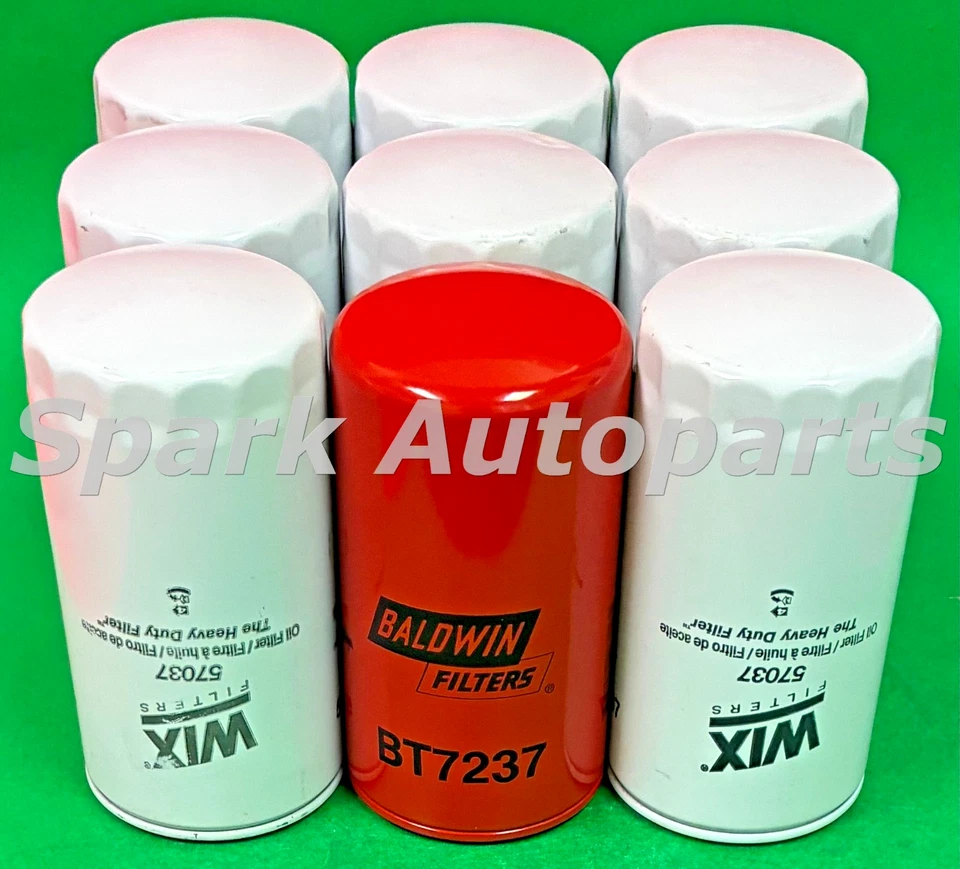 Lot of 9 Engine Oil Filter WIX 57037 BALDWIN BT7237 For IC CORPORATION - Image 2 of 3