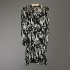 Simply Vera Wang Womens XS Black White Snakeskin Sheer Dress WhimsyGoth Flowy