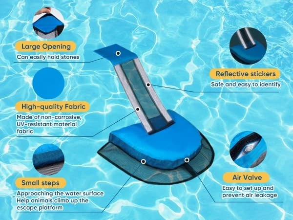 2 Pack Pool Animal Escape Ramp Frog Saver Log Wildlife Rescue Device for Pools - Image 2 of 4