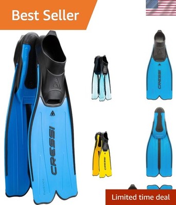 Adult Multi-Colored Snorkeling Full Foot Fins | Excellent Thrust & Ease of Use