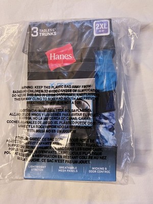 Hanes X-Temp Tagless Trunks Men's Boxer Briefs  3-Pack 2XL 44-46 XTMST3