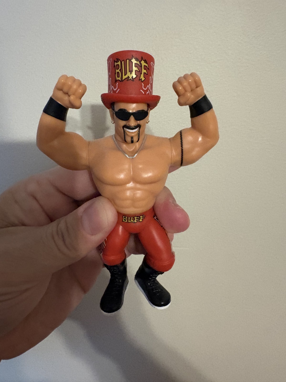 LOOSE RARE Retro FC WSW Ser 2 BUFF BAGWELL w/ Hat Wrestle Something Wrestlers!