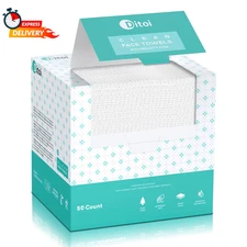 Face Towels, 10"×12" Disposable Face Towel, Face Towelettes XL, Ultra Soft Makeu