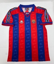 1995/97 Barcelona Retro Home Jersey Vintage Iconic Red Blue