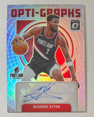 2024-25 Donruss Optic Opti-Graphs Deandre Ayton Silver Auto /49 Trailblazers  