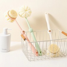 3X Long Handle Bath Brush Soft Back Shower Exfoliating Skin Scrubber Massager