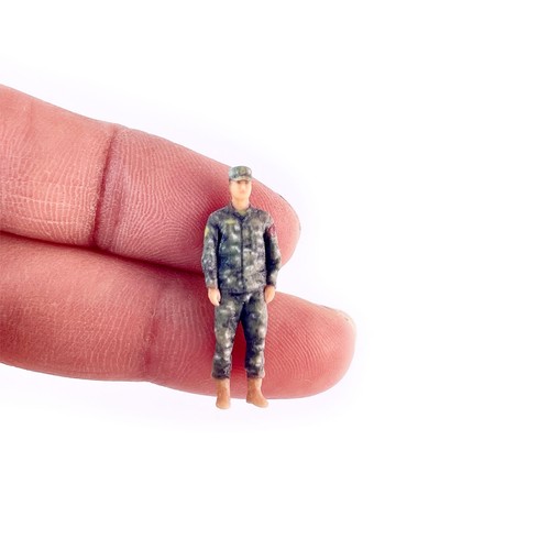 1/64 miniature camouflage Special Forces soldier action figure sandbox military - Picture 7 of 8
