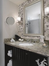 Parete Pannello Mosaico Cristallo/Pietra/Acciaio Mix Grigio Art: 88-0204_B